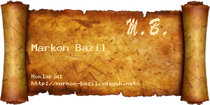Markon Bazil névjegykártya